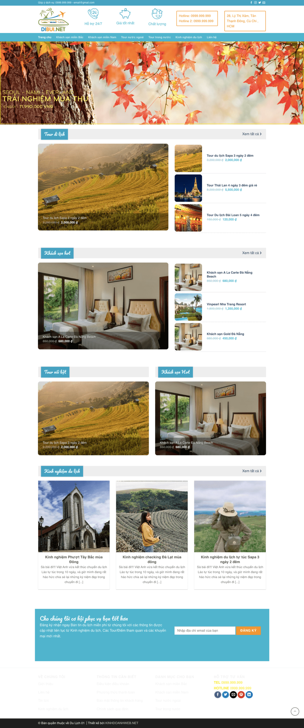 Du lịch 01 - Mẫu website giới thiệu về dịch vụ du lịch Du lịch 01 - Mẫu website giới thiệu về dịch vụ du lịch