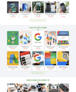 Google shop - Mẫu website bán các sản phẩm của google