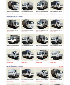 Isuzu - Mẫu website giới thiệu và bán xe isuzu