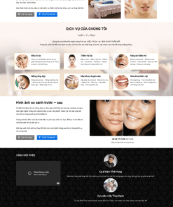 Spa- Mẫu website giới thiệu về dịch dụ spa không có giỏ hàng