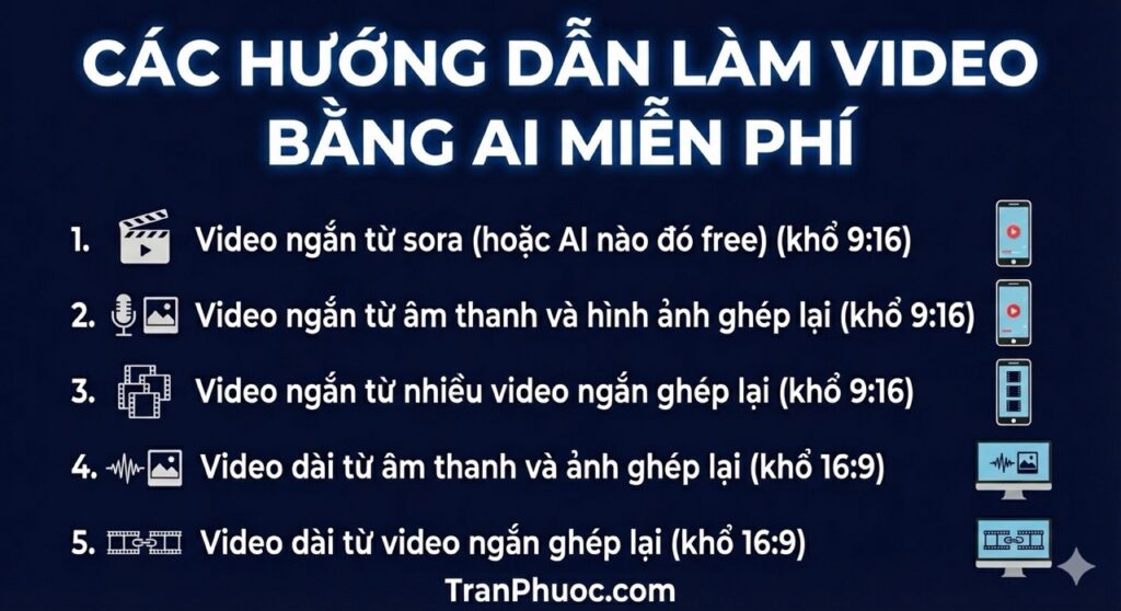 Hướng dẫn làm video bằng AI toàn tập (nội dung cập nhật liên tục khi có thay đổi mới)
