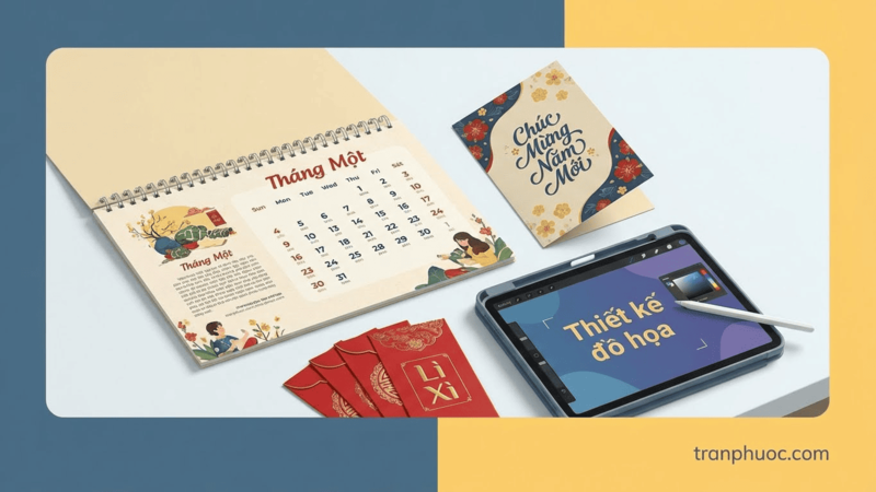 Thiết kế đồ họa Online (Lịch, Thiệp, Bao lì xì)